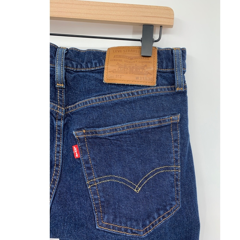 Levis 512 Jeans Mend 31x30 Blue Slim Taper Dark Wash Denim Pants